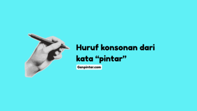 Tentukan Huruf Konsonan dari Kata Pintar